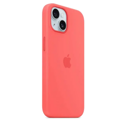 Apple MT0V3ZM/A iPhone 15 Silicone Case w MagSafe Guava, 194253939429