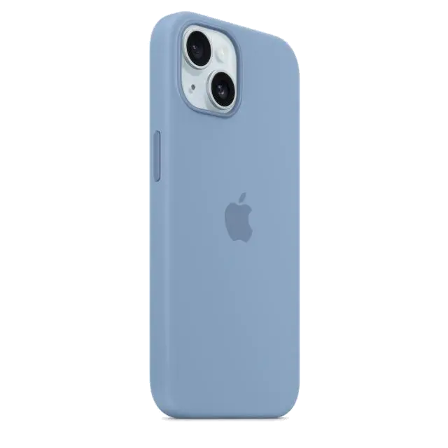 Apple MT0Y3ZM/A iPhone 15 Silicone Case w MagSafe Winter Blue, 194253939511