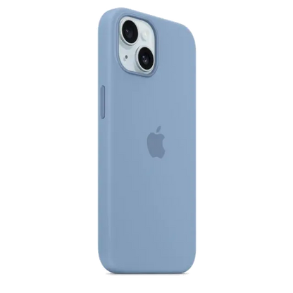 Apple MT0Y3ZM/A iPhone 15 Silicone Case w MagSafe Winter Blue, 194253939511