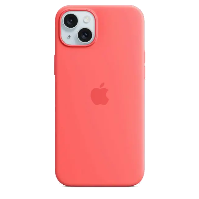 Apple MT163ZM/A iPhone 15 Plus Silicone Case w MagSafe Guava, 194253939665