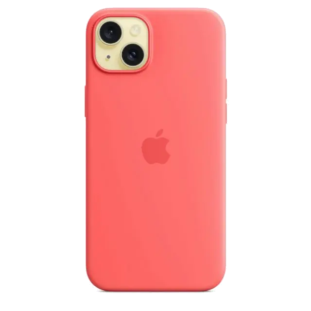 Apple MT163ZM/A iPhone 15 Plus Silicone Case w MagSafe Guava, 194253939665