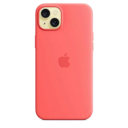 Apple MT163ZM/A iPhone 15 Plus Silicone Case w MagSafe Guava, 194253939665