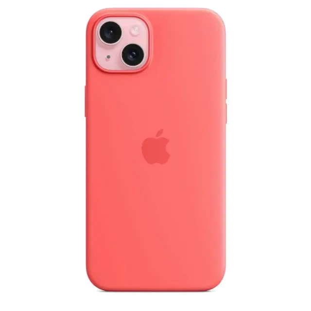 Apple MT163ZM/A iPhone 15 Plus Silicone Case w MagSafe Guava, 194253939665