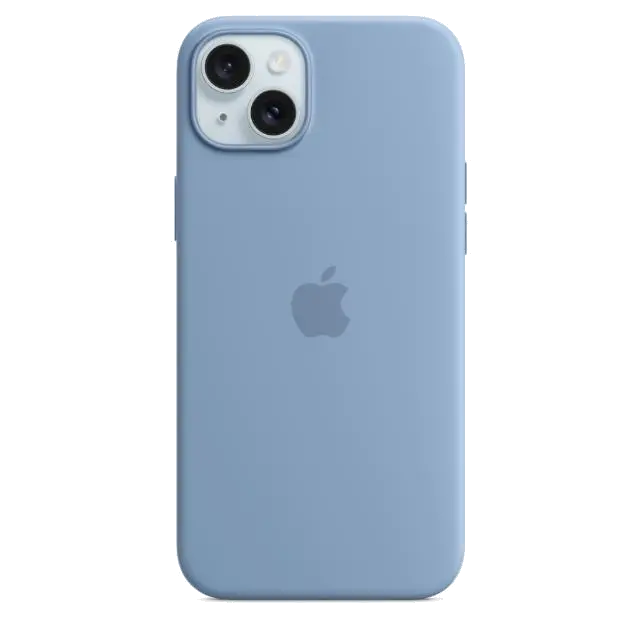 Apple MT193ZM/A iPhone 15 Plus Silicone Case w MagSafe Winter Blue, 194253939757