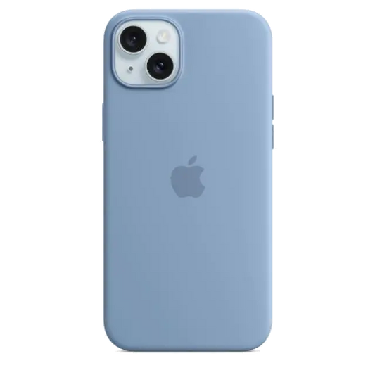 Apple MT193ZM/A iPhone 15 Plus Silicone Case w MagSafe Winter Blue, 194253939757