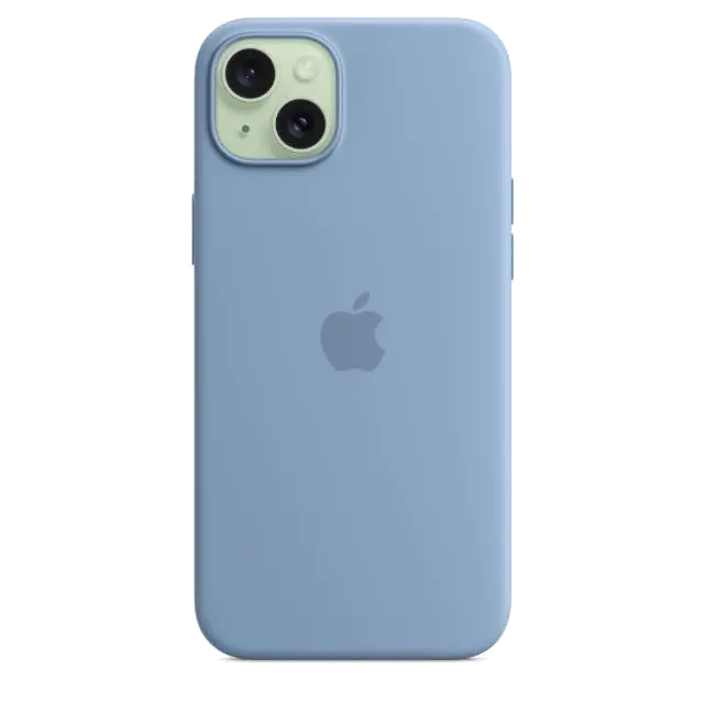 Apple MT193ZM/A iPhone 15 Plus Silicone Case w MagSafe Winter Blue, 194253939757