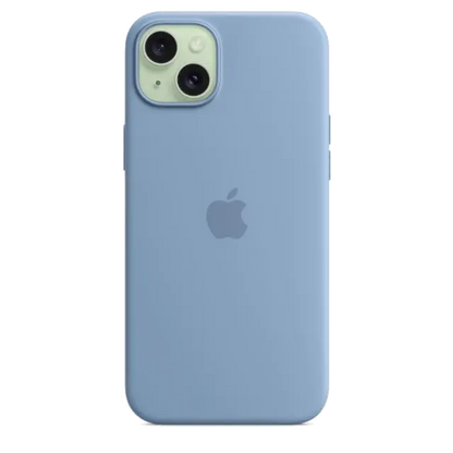 Apple MT193ZM/A iPhone 15 Plus Silicone Case w MagSafe Winter Blue, 194253939757