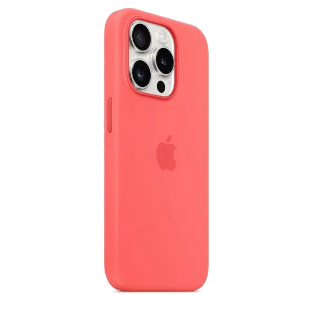 Apple MT1G3ZM/A iPhone 15 Pro Silicone Case w MagSafe Guava, 194253939900