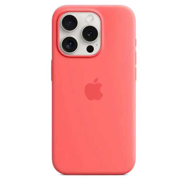 Apple MT1G3ZM/A iPhone 15 Pro Silicone Case w MagSafe Guava, 194253939900