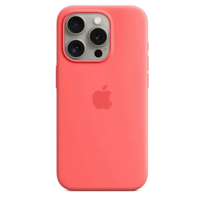 Apple MT1G3ZM/A iPhone 15 Pro Silicone Case w MagSafe Guava, 194253939900