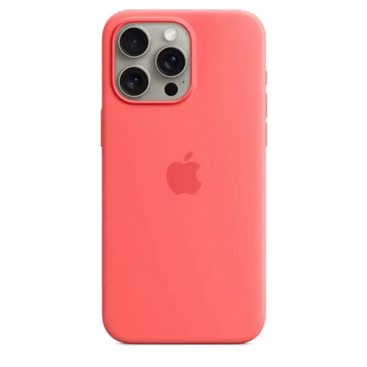 Apple MT1V3ZM/A iPhone 15 Pro Max Silicone Case w MagSafe Guava, 194253940142