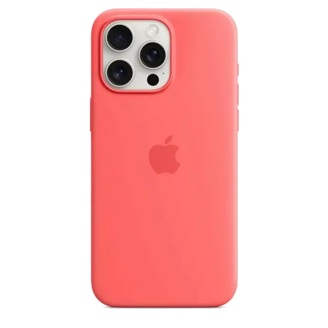 Apple MT1V3ZM/A iPhone 15 Pro Max Silicone Case w MagSafe Guava, 194253940142