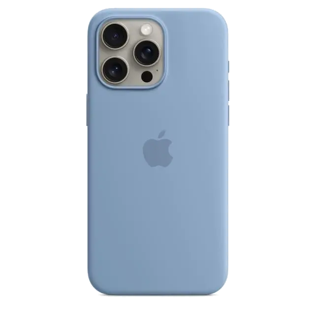 Apple MT1Y3ZM/A iPhone 15 Pro Max Silicone Case w MagSafe Winter Blue, 194253940234