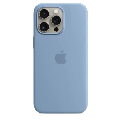 Apple MT1Y3ZM/A iPhone 15 Pro Max Silicone Case w MagSafe Winter Blue, 194253940234