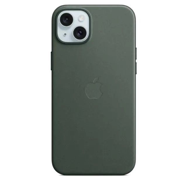 Apple MT4F3ZM/A iPhone 15 Plus FineWoven Case w MagSafe Evergreen, 194253945666