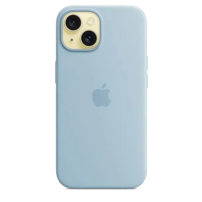 Apple MWND3ZM/A iPhone 15 Silicone Case with MagSafe Light Blue, 195949505560