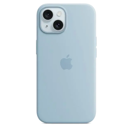 Apple MWND3ZM/A iPhone 15 Silicone Case with MagSafe Light Blue, 195949505560