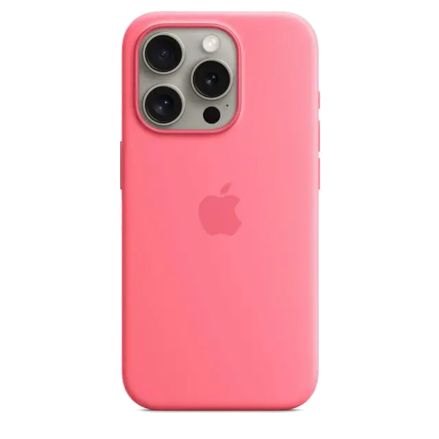 Apple MWNJ3ZM/A iPhone 15 Pro Silicone Case with MagSafe Pink, 195949505669