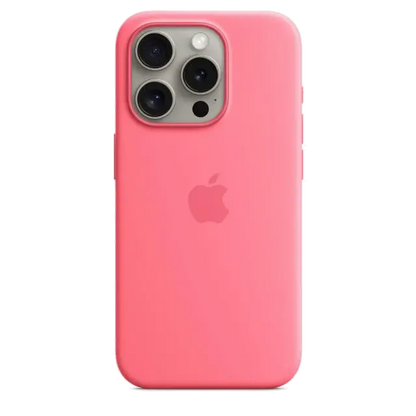 Apple MWNJ3ZM/A iPhone 15 Pro Silicone Case with MagSafe Pink, 195949505669