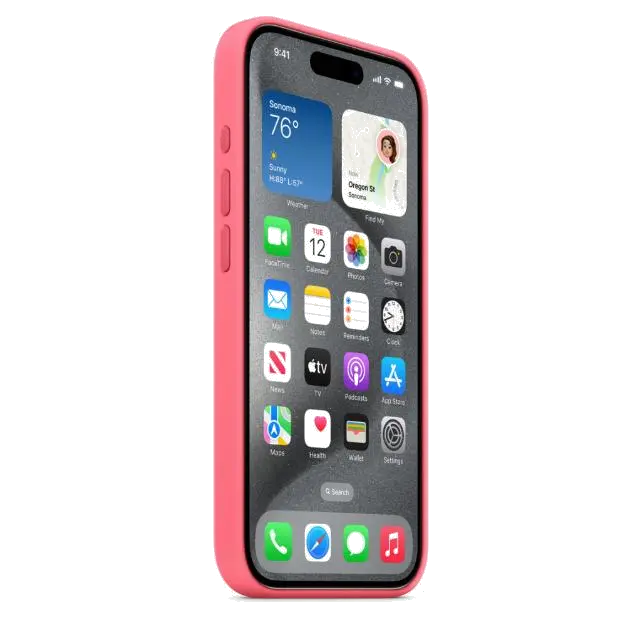 Apple MWNJ3ZM/A iPhone 15 Pro Silicone Case with MagSafe Pink, 195949505669