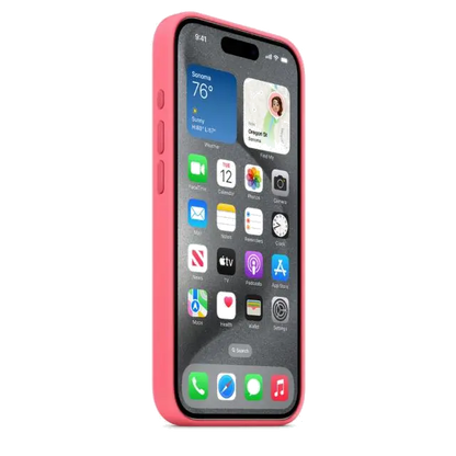 Apple MWNJ3ZM/A iPhone 15 Pro Silicone Case with MagSafe Pink, 195949505669