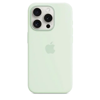 Apple MWNL3ZM/A iPhone 15 Pro Silicone Case with MagSafe Soft Mint, 195949505706