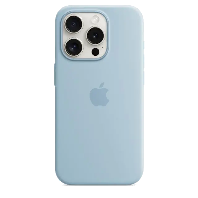 Apple MWNM3ZM/A iPhone 15 Pro Silicone Case with MagSafe Light Blue, 195949505720