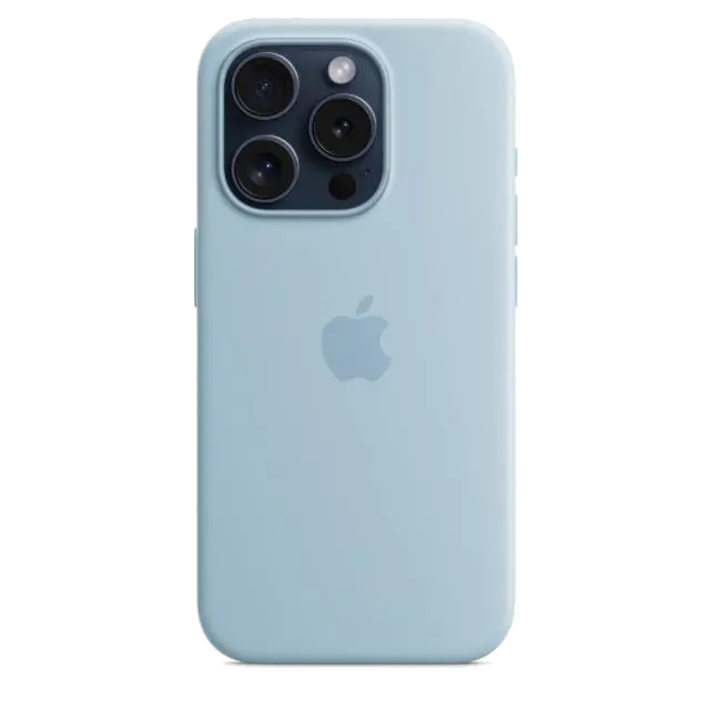 Apple MWNM3ZM/A iPhone 15 Pro Silicone Case with MagSafe Light Blue, 195949505720