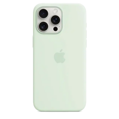 Apple MWNQ3ZM/A iPhone 15 Pro Max Silicone Case with MagSafe Soft Mint, 195949505782