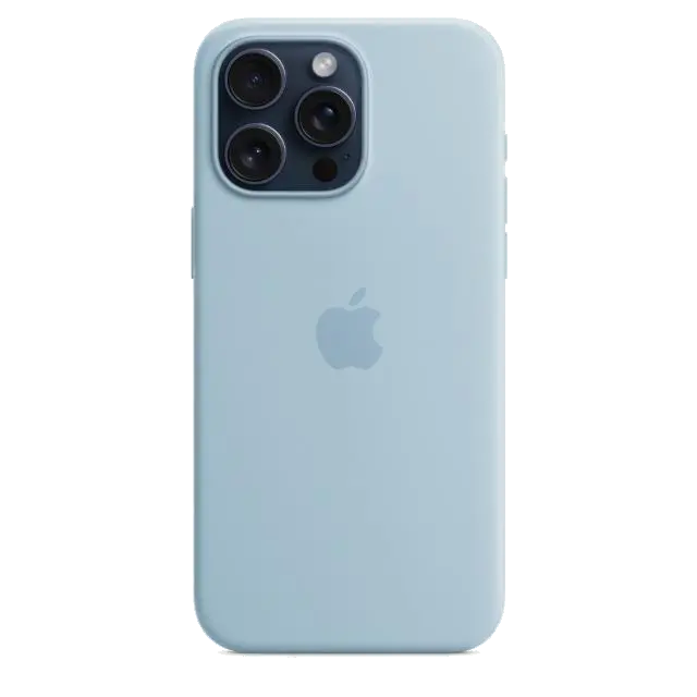 Apple MWNR3ZM/A iPhone 15 Pro Max Silicone Case with MagSafe Light Blue, 195949505805