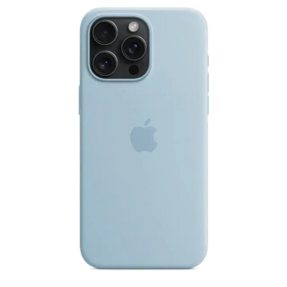 Apple MWNR3ZM/A iPhone 15 Pro Max Silicone Case with MagSafe Light Blue, 195949505805