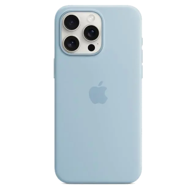 Apple MWNR3ZM/A iPhone 15 Pro Max Silicone Case with MagSafe Light Blue, 195949505805