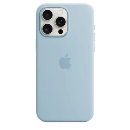 Apple MWNR3ZM/A iPhone 15 Pro Max Silicone Case with MagSafe Light Blue, 195949505805