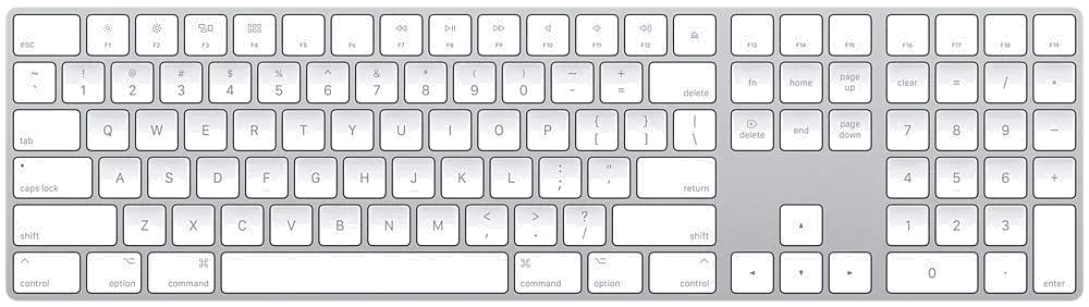 Apple MQ052RO/A Magic Keyboard (2017) with Numeric Keypad Romanian Silver, 190198383440