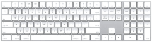 Apple MQ052RO/A Magic Keyboard (2017) with Numeric Keypad Romanian Silver, 190198383440