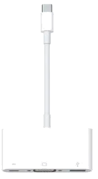 Apple MJ1L2ZM/A USB-C VGA Multiport Adapter, 888462075039