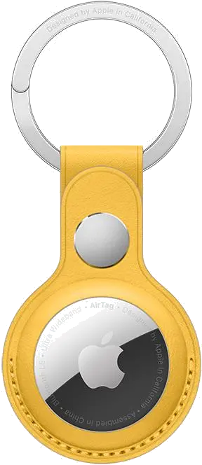 Apple MM063ZM/A AirTag Leather Key Ring Meyer Lemon (Seasonal Summer2021), 194252749364