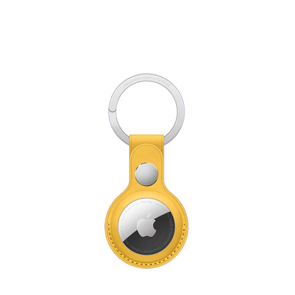 Apple MM063ZM/A AirTag Leather Key Ring Meyer Lemon (Seasonal Summer2021), 194252749364