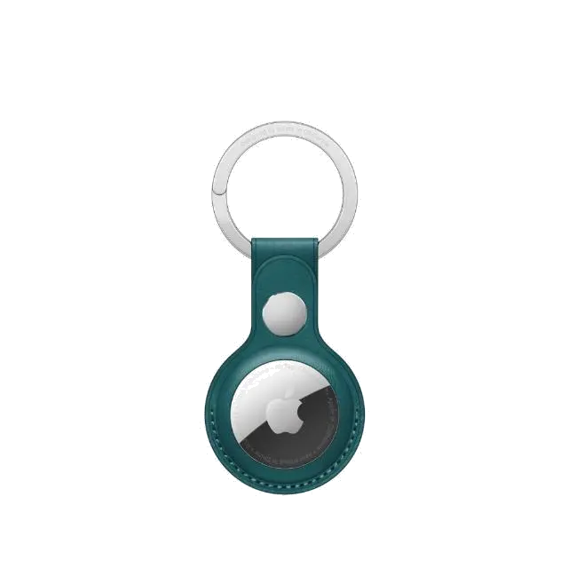 Apple MM073ZM/A AirTag Leather Key Ring Forest Green (Seasonal Summer2021), 194252749395