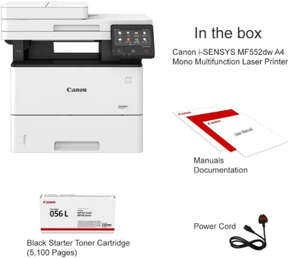 Canon 5160C011AA MF552DW Multifunctional laser monocrom A4 Print Copy Scan Duplex 43ppm, 4549292186451