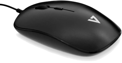 V7 MU200-1E Mouse optic cu fir, Low-Profile, 4 butoane, 1000-1600dpi, USB, negru, 662919097696