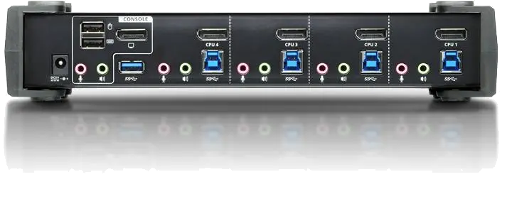 Aten CS1924-AT-G Switch KVMP CS1924 4-Port 4K DisplayPort, USB 3.0 (include cabluri), 4719264644771