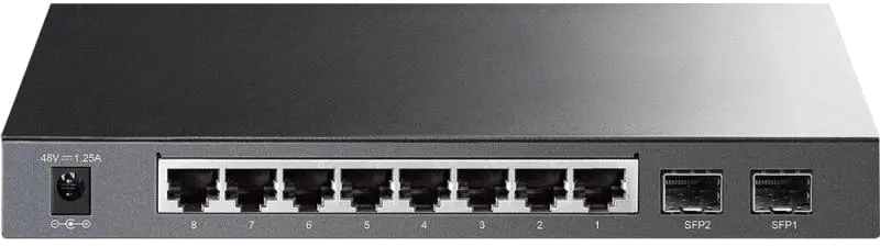 TP-Link TL-SG2210P TL-SG2210P smart switch 8 porturi Gigabit PoE 61W IEEE 802.3af metal, 6935364022013