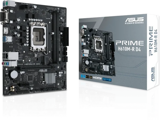 Asus PRIME H610M-R D4SI PRIME H610M-R D4 Placa de baza LGA 1700 Intel® H610 (LGA 1700), 4711081758372