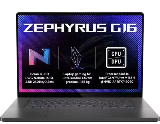 Asus GU605MV-QR122 ROG Zephyrus G16 Laptop 16inch QHD+ Intel U9 32GB 1TB RTX4060, 4711387446843