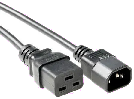 MicroConnect PE0191405 Cablu de alimentare / prelungitor C19 C14, 10A/250V, 0.5m, negru, 5706998906847