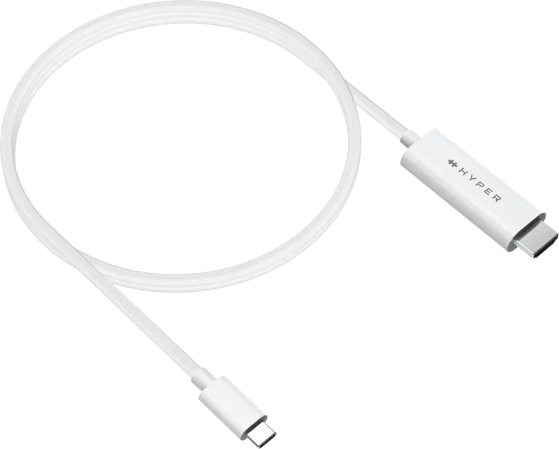 Targus HD6007WHGL HyperDrive USB-C to HDMI 4K60Hz Cable, White, 6941921149758