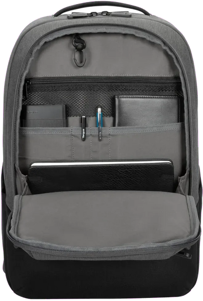 Targus TBB94104GL Rucsac Cypress Hero Backpack with Find My Locator, 15.6'', Grey, 5051794042306