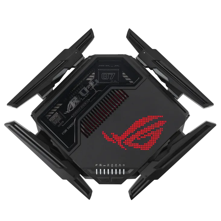 Asus 90IG08F0-MO9A0V ROG Rapture GT-BE98 Quad-band WiFi 7 802.11be Gaming Router support new 320MHz, 4711387079461