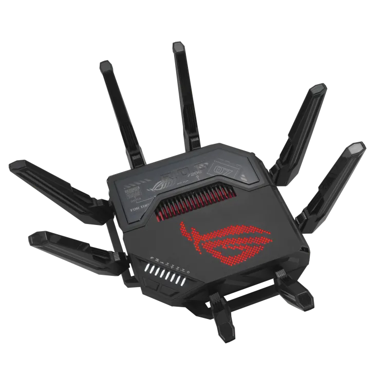 Asus 90IG08F0-MO9A0V ROG Rapture GT-BE98 Quad-band WiFi 7 802.11be Gaming Router support new 320MHz, 4711387079461